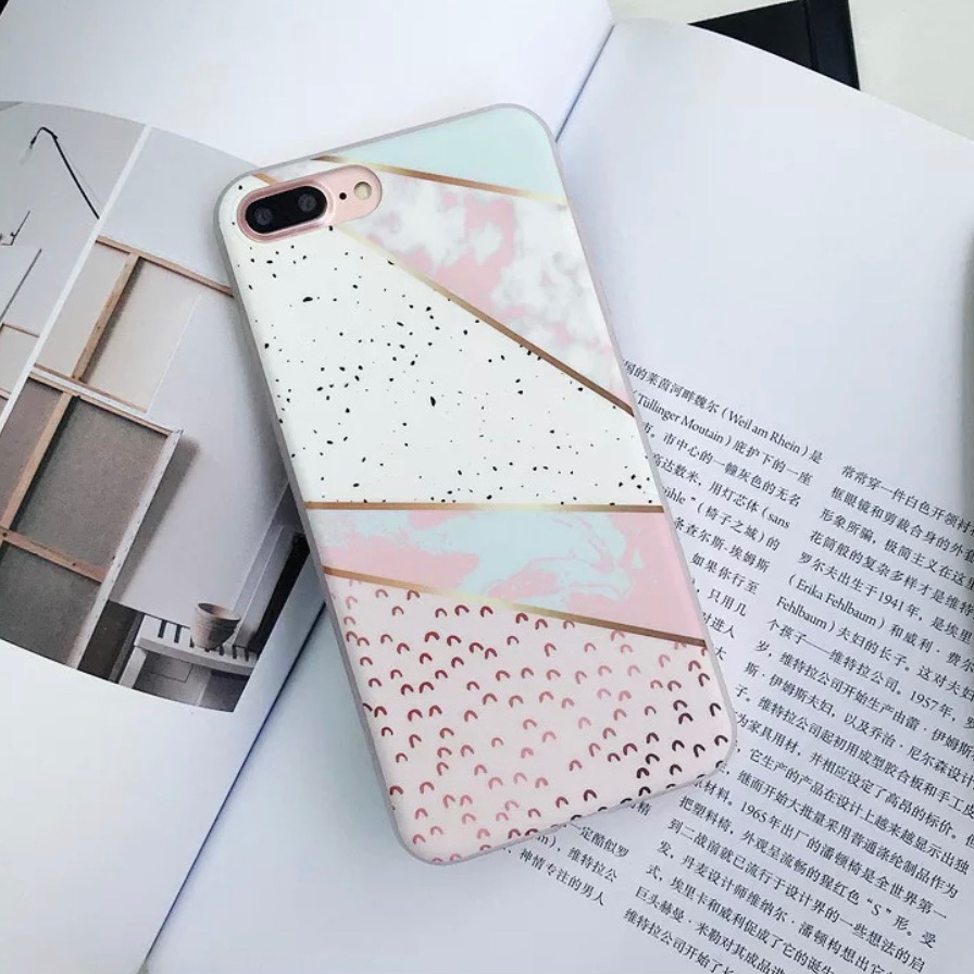 Nwt Geo Marble Silicone Cell Cover